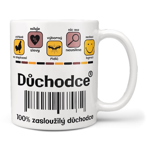 Odchod do důchodu hrnek důchodce