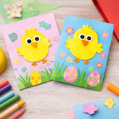 Velikonoční přání s kuřátkem