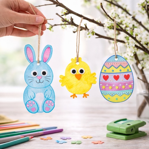 Závěsné velikonoční dekorace z papíru